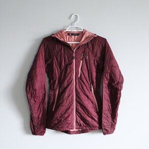 MEC Women's Sz XS Pink Uplink Quilted Packable Hooded Full Zip Activewear Jacket